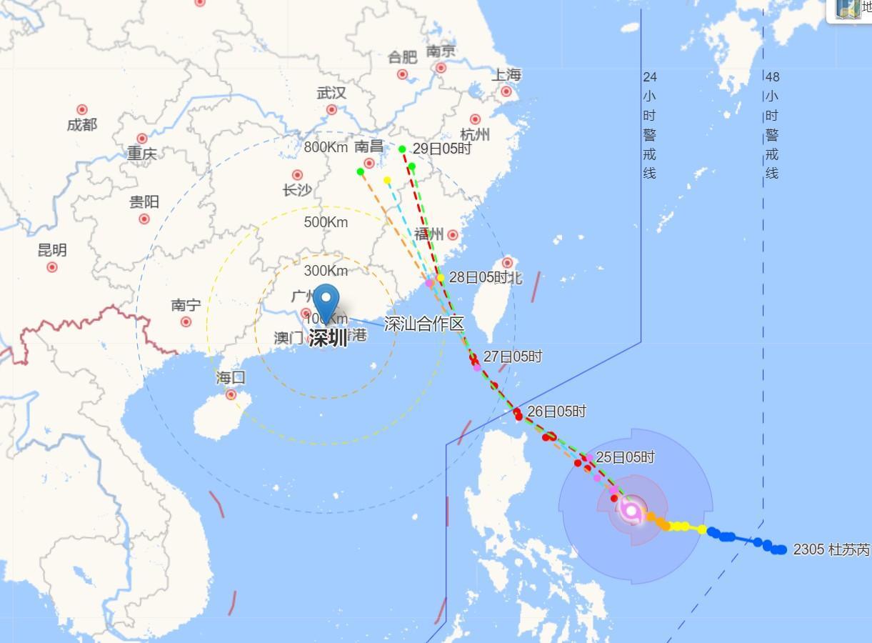 现时台风的最早路径